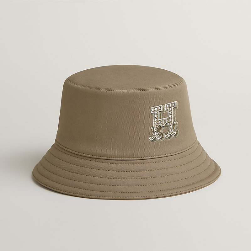 Harper H Electrique bucket hat - Green | Hermès USA